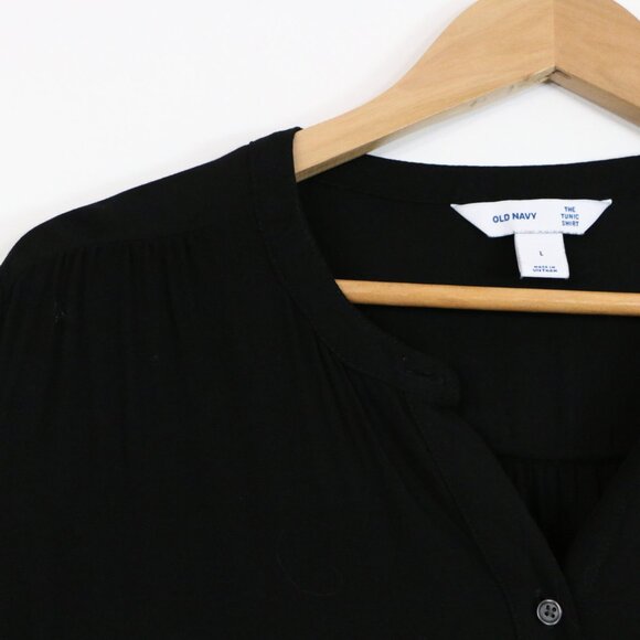 *Old Navy Black Long Sleeve Tunic Blouse - Picture 5 of 8